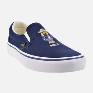 Polo Ralph Lauren Keaton Canvas Bear Slip-On Men's Sneakers NIB Size 10